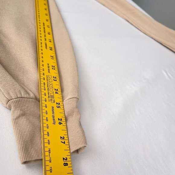 Divided‎ by H&M Beige Fleece Lined Joggers Sweatpants Elastic Waist Women XS - Picture 7 of 9